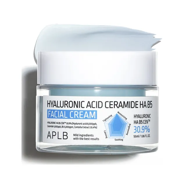 Crème hydratante APLB acide hyaluronique céramides B5 55ml - Soin barrière cutanée K-Beauty