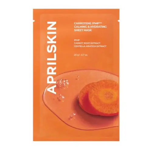 Masque tissu apaisant APRILSKIN carrotene IPMP 20g - Soin anti-acné peaux grasses K-Beauty